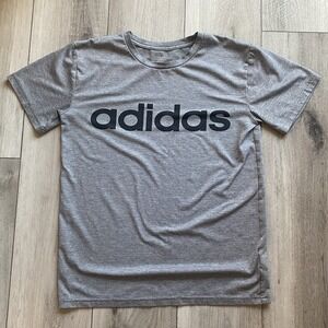 Adidas Boys T-Shirt Size L 14/16 Gray